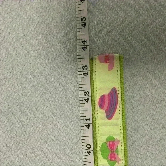 Vintage Preppy Lady Hats D Ring Ribbon Belt LG Douglas Paquette Providen Green - Picture 4 of 5